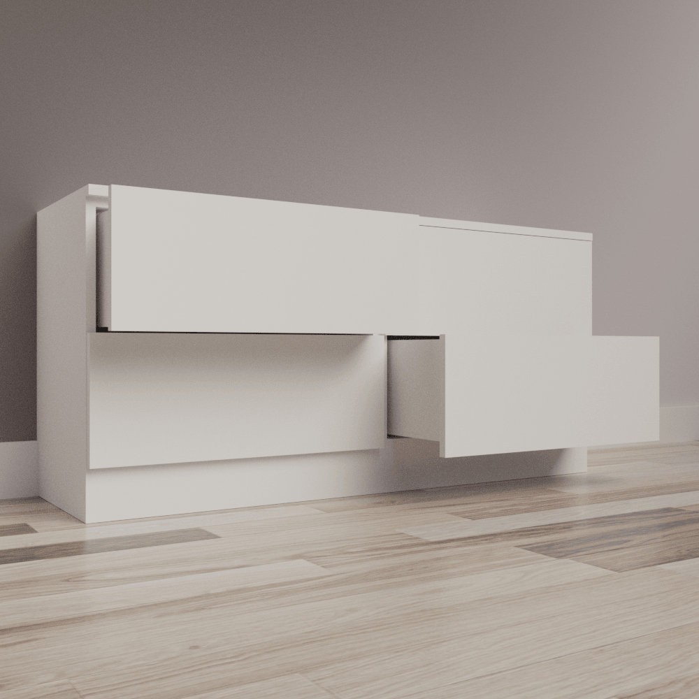 Low Chest of 4 Drawers - The Cabinet Shop