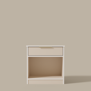 Bedside Table with Drawer and Open Shelf