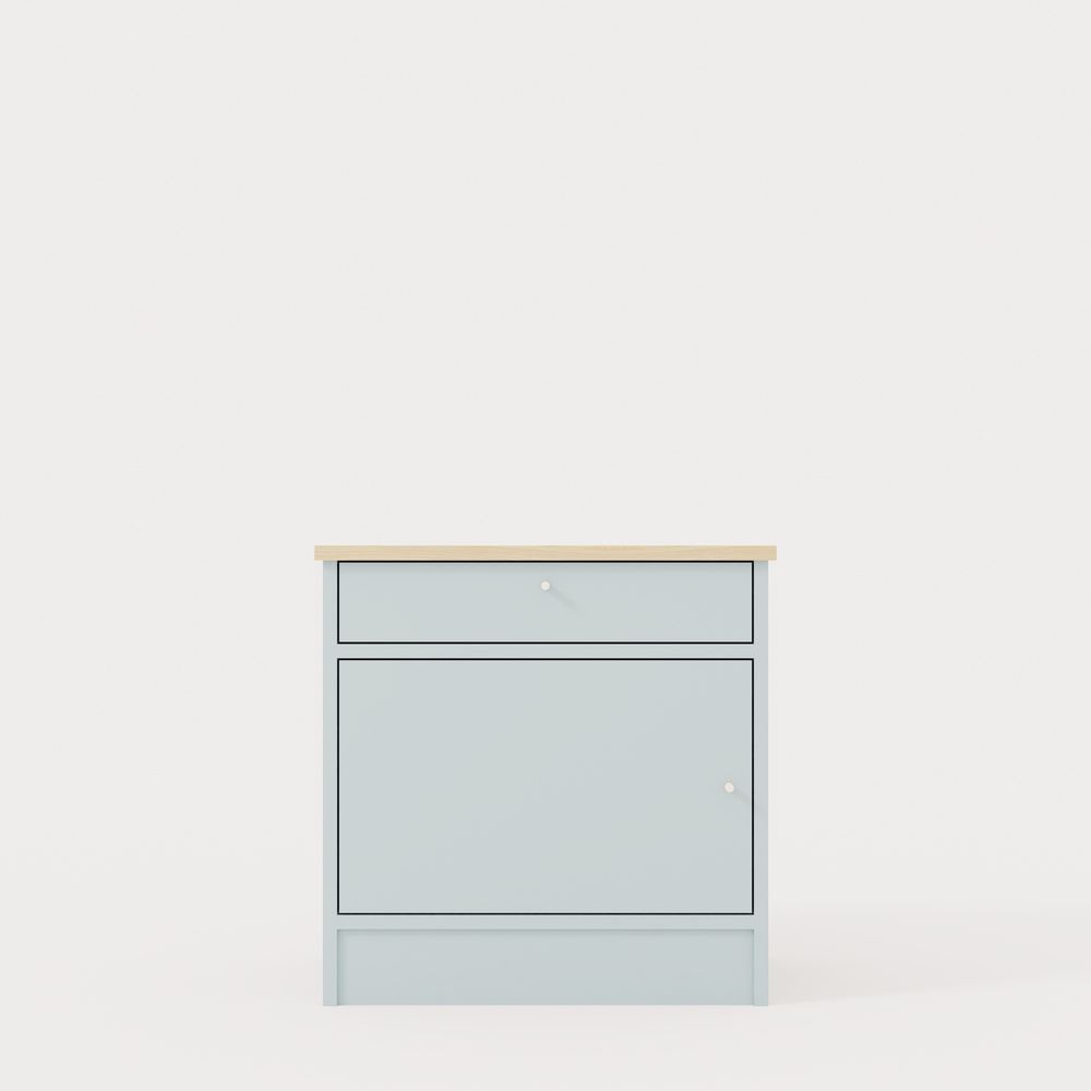 Bedside Cabinet with Drawer and Door