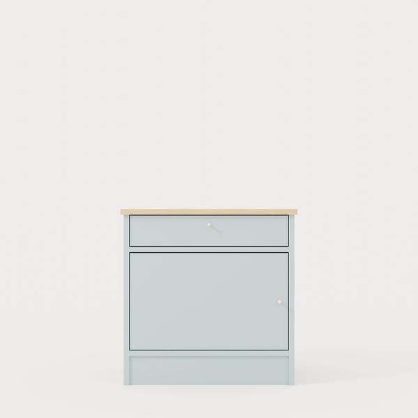 Bedside Cabinet with Drawer and Door