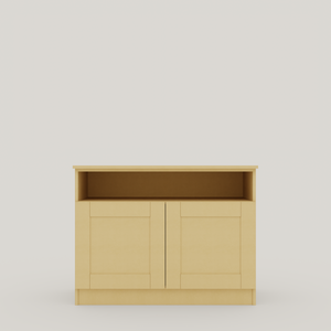Low Double Cupboard With Open Shelf