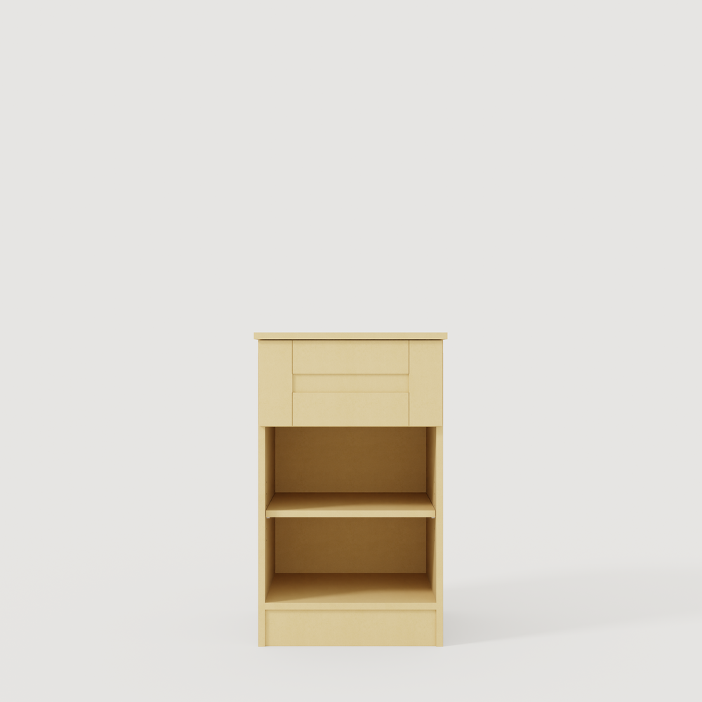 Low Single Open Cupboard with Drawer