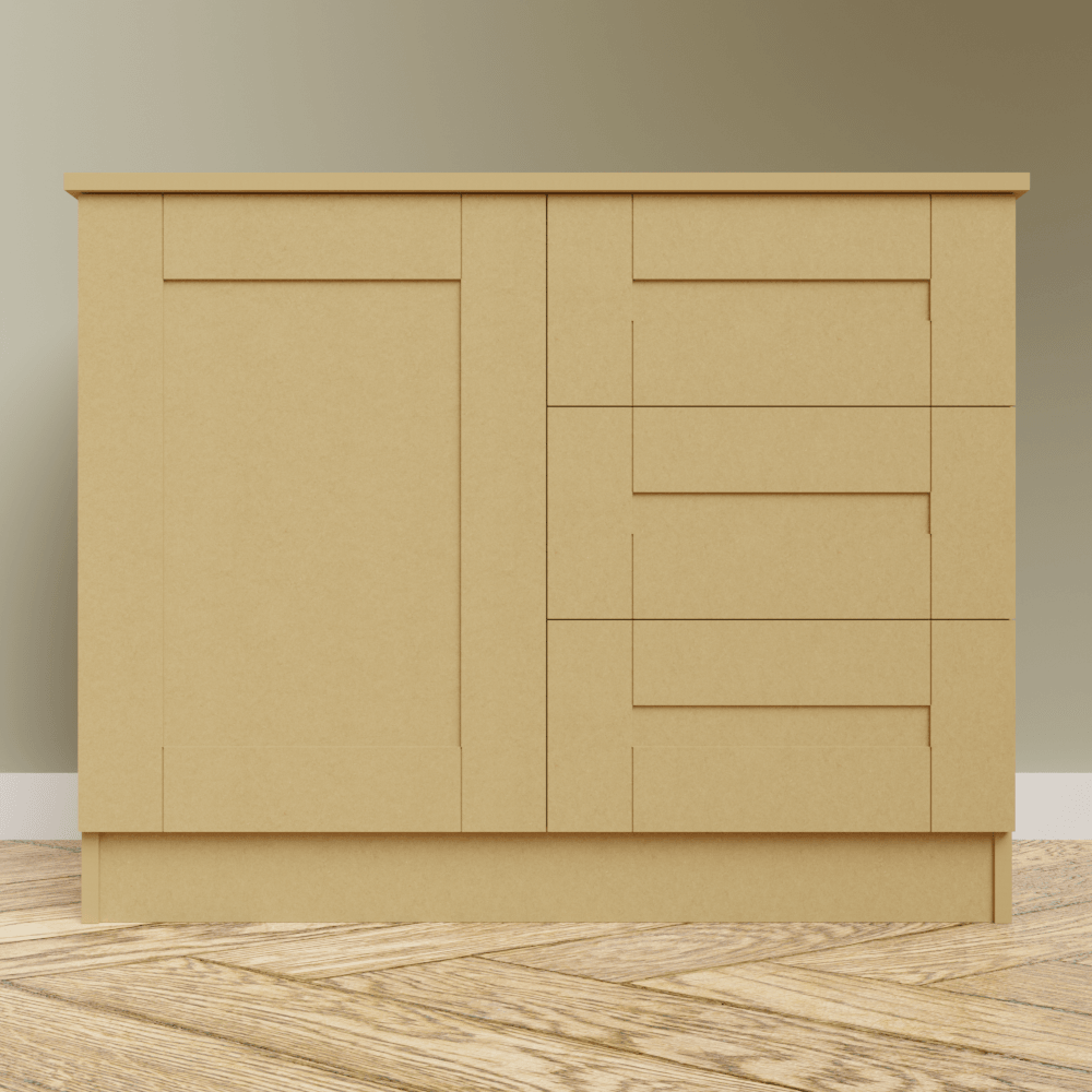 Low Double Cupboard With 3 Drawers - The Cabinet Shop