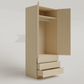 Double Linen Press Wardrobe - The Cabinet Shop